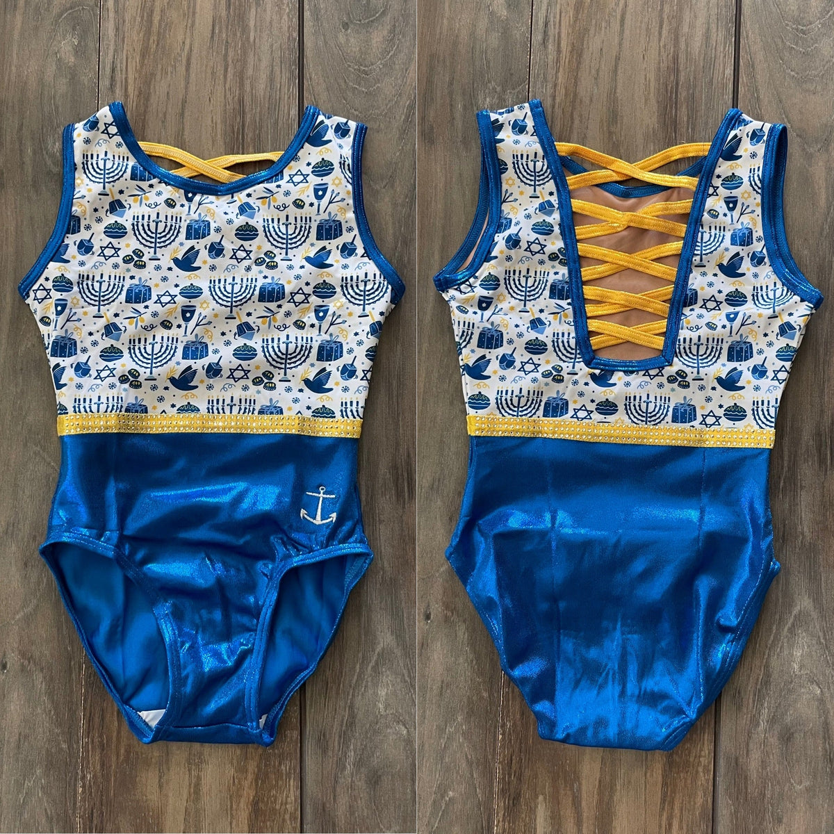 Hanukkah Chanukah Festival Strappy Leotar